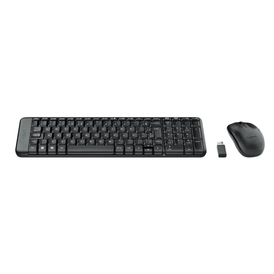 KI Teclado e Mouse sem fio Logitech MK220 com Design Compacto, Conexo USB, Pilhas Inclusas e Layout ABNT2 - 920-004431