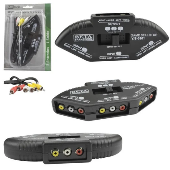 Chaveador Rca Com 3 Entradas E 1 Saida MB82000 MB TECH MB82000 MB TECH