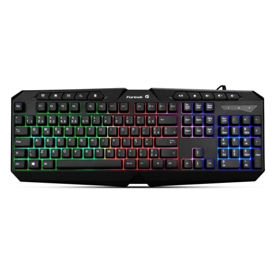 Teclado Gamer Multimidia SPIDER BLACK Preto FORTREK