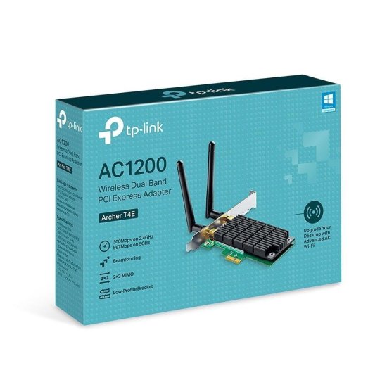 Placa De Rede Tp-link Ac1200 Wireless Dual Band Archer Pci Express T4e