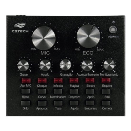Placa De Som Streaming 18 Efeitos Sonoros C3Tech - MX-50BK