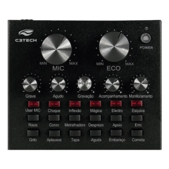Placa De Som Streaming 18 Efeitos Sonoros C3Tech - MX-50BK