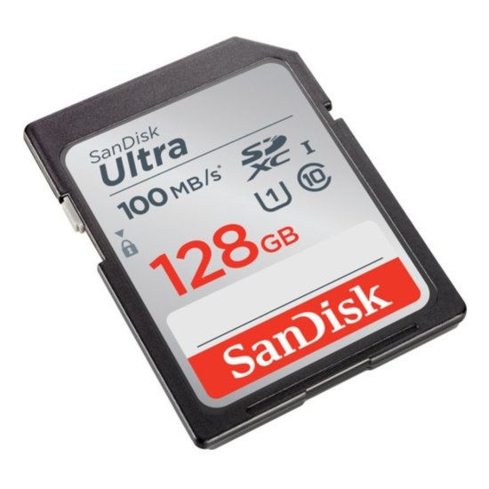 Cartão de Memória SD C10 128GB Sandisk Secure Digital 100MB/s - SDSDUNR-128G-GN3IN