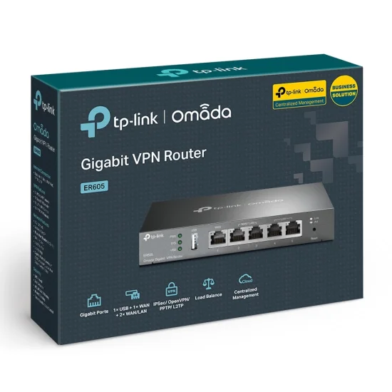 Roteador Tp-Link Omada Multi-Wan Vpn Gigabit TL-ER605 SMB