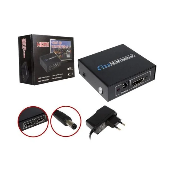 Splitter Divisor HDMI 1 Entrada 2 Sadas Full HD 3D 3D SPLITTER