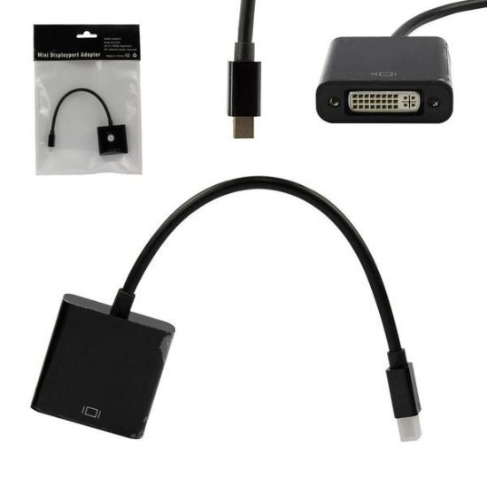 Conversor Mini DisplayPort Para Dvi F�mea 25 Centimetros Preto