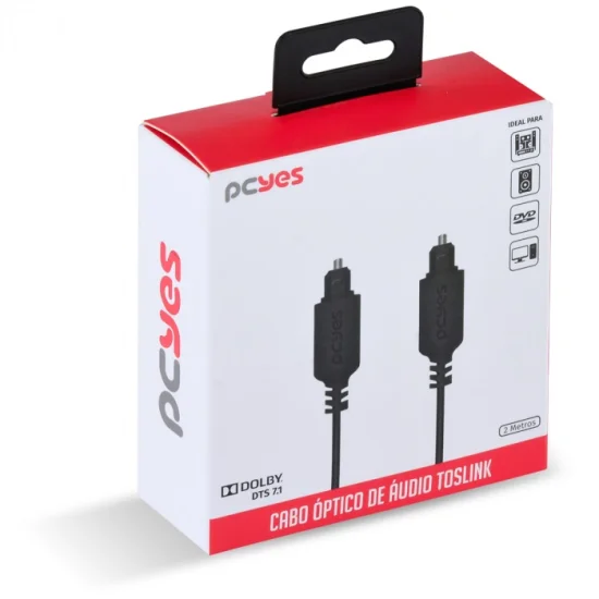 Cabo Optico Digital TOSLINK Macho 2 Metros - POD-2