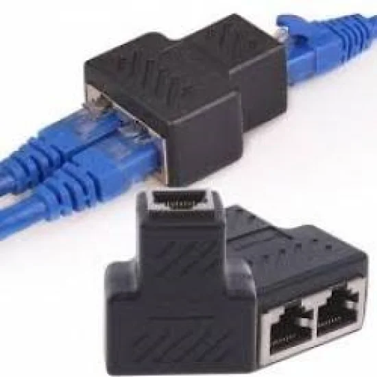 Adaptador RJ45 1-Femea x 2-Femea Preto GvADT5101