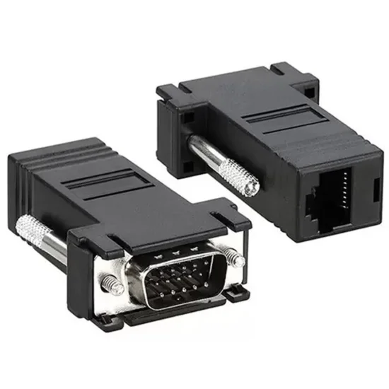 Par Extensores de Cabo VGA via RJ45 at 30 Metros - VGA MACHO X RJ45 Fmea - KA-1121