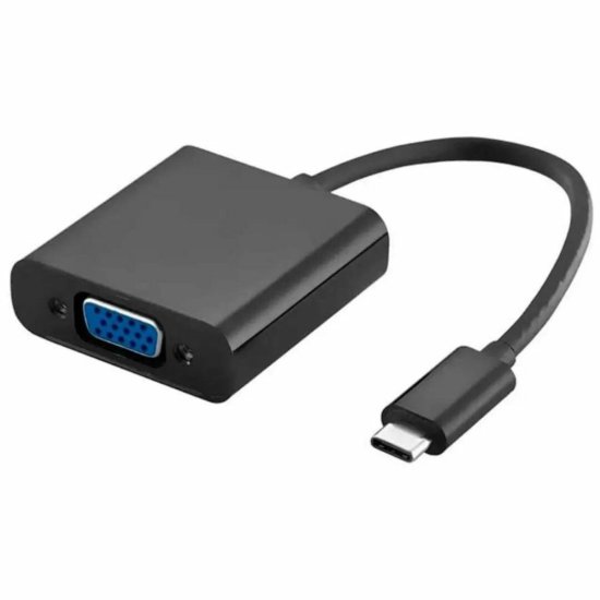 Cabo Adaptador Usb Tipo-C Macho para VGA F�mea KNUP - KP-AD121