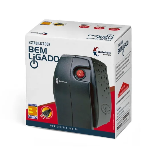 Estabilizador 500va Coletek Bem Ligado - Monovolt - 115v - Es-500va-m