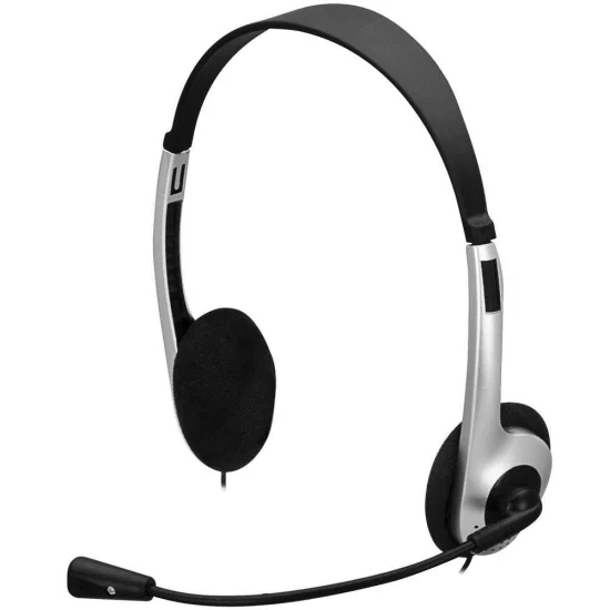 Headset Fortrek Multimdia HBL-101 Preto/Prata - 62887