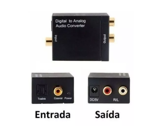 Conversor Audio Optico Digital Fibra Coaxial Rca Anal�gico