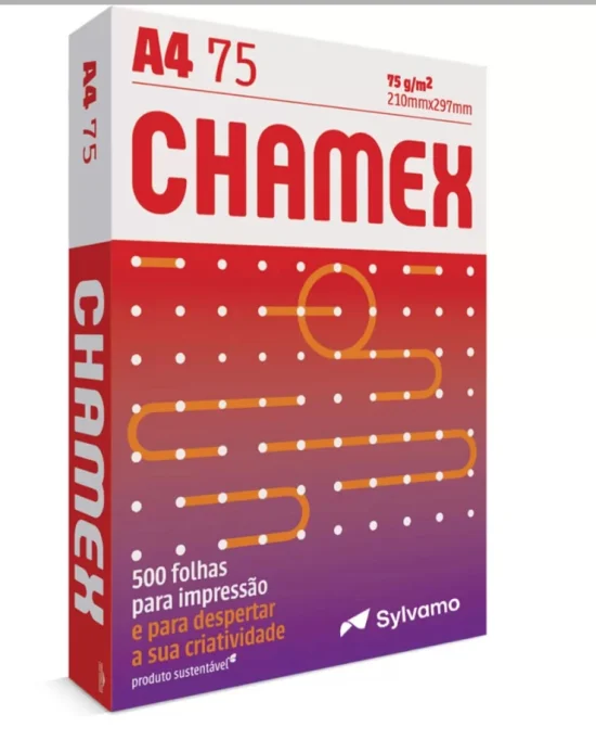 Papel Sulfite A4 Chamex Super, 210 x 297mm, 90grs, Pacote 500 Folhas, Branco