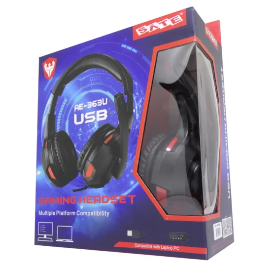 Headset Gamer Satellite AE-363 - Vermelho/Preto