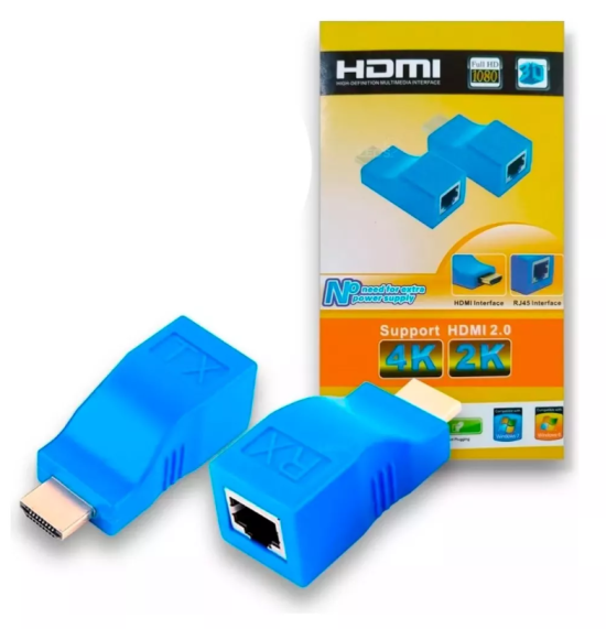 Extens�o Hdmi X Macho X RJ45 Femea 30 Metros