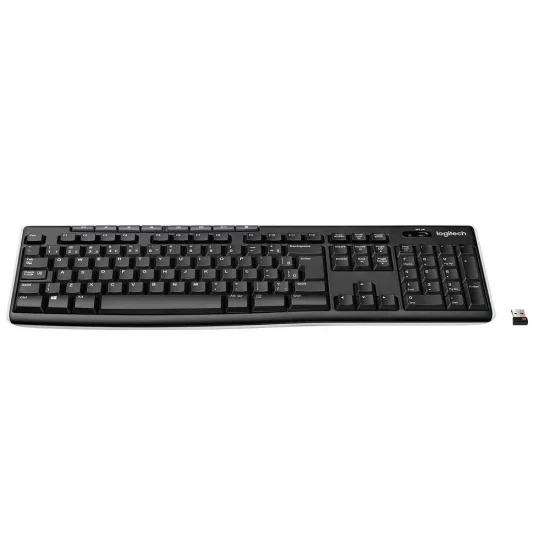 Teclado sem fio Logitech K270 com Teclas de Mdia de Fcil Acesso, Conexo USB, Pilhas Inclusas e Layout ABNT2 - 920-004427