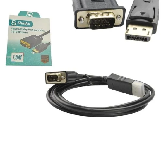 Cabo DisplayPort Para VGA 1.80 Metros CB-DISP-VGA SHINKA