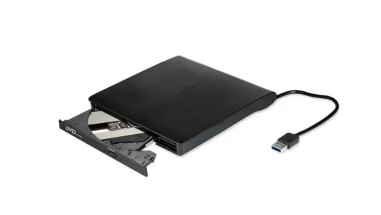 Gravador e Leitor de DVD e CD Externo Preto