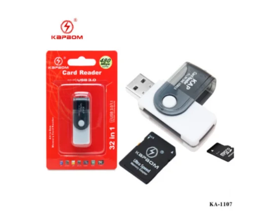 Leitor De Carto De Memoria Adaptador USB 480mbps KAPBOM - KA-1107