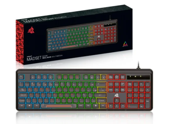 Teclado Gamer Com Fio Usb E Iluminao LED RGB KNUP - KP-TE130
