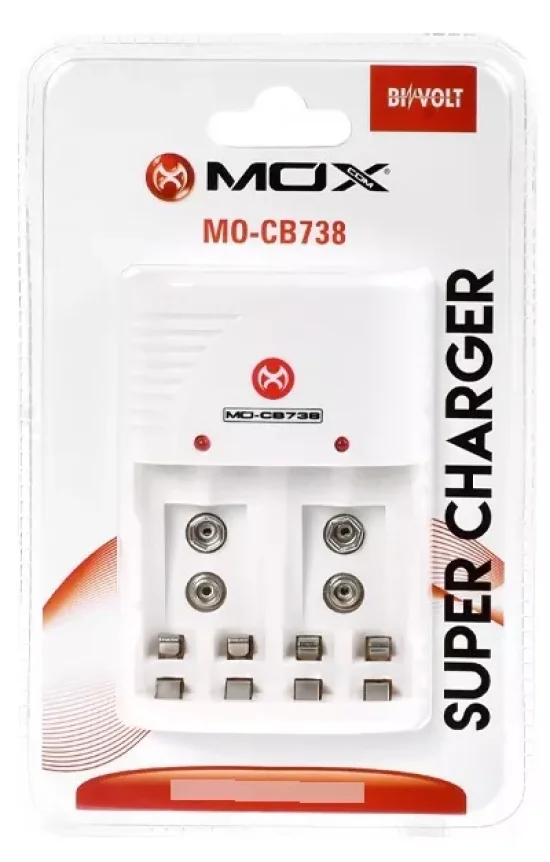 Carregador De Pilhas Mox MO-CB738