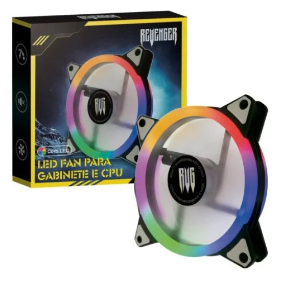 Cooler Fan RGB para Gabinete 120mm Silencioso REVENGER - G-VR338