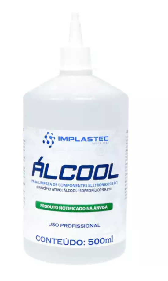 �lcool Isoprop�lico 500ML Com Bico Aplicador