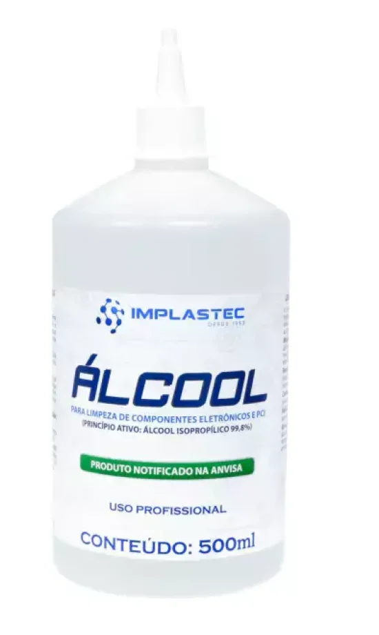 lcool Isoproplico 500ML Com Bico Aplicador