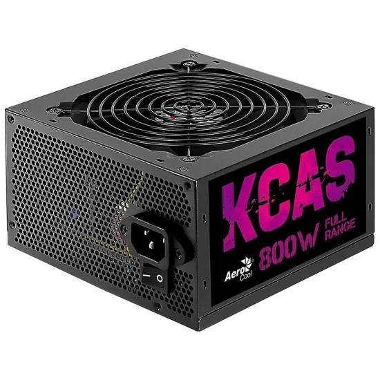 Fonte Gamer Atx Aerocool Kcas, 800w, 80 Plus, Full Range