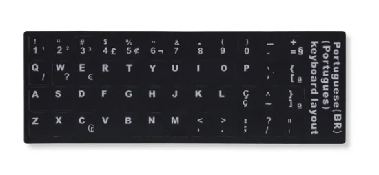 Adesivo para Teclado de Notebook Portugus ABNT2  | Preto