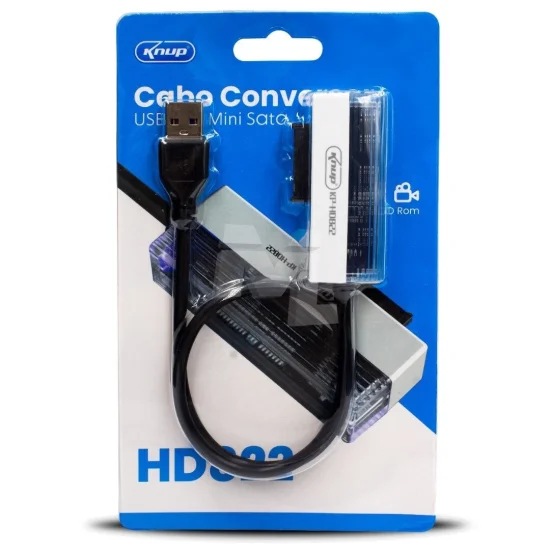 Conversor USB 2.0 x Mini SATA KNUP - KP-HD822