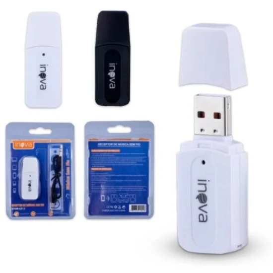 Adaptador Bluetooth para Som USB com Conexo P2 INOVA - BTMR-6313