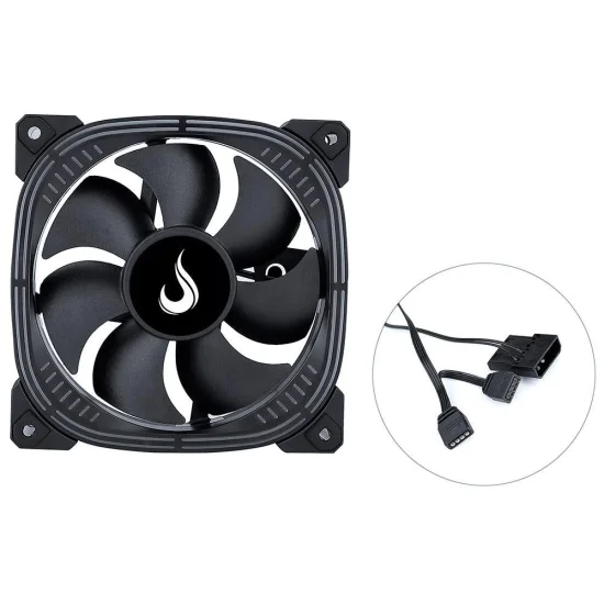 Ventoinha Rise Mode Vibe, RGB, 120mm, Preto - RM-FC-03-12V
