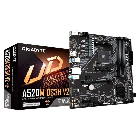 Placa Me Gigabyte A520M DS3H V2, AMD, Micro ATX, DDR4 - A520M DS3H V2