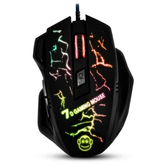 Mouse Gamer USB Com LED 4800 DPI 7 Botes EBAI - FZF-F8