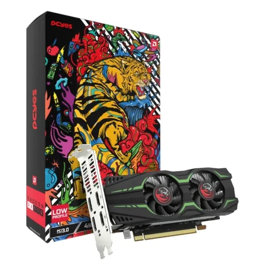 Placa De Vdeo Rx 570 4Gb GDDR5 128 Bits Dual-Fan Low Profile Graffiti Series Pvrx570Lp4Gbdf