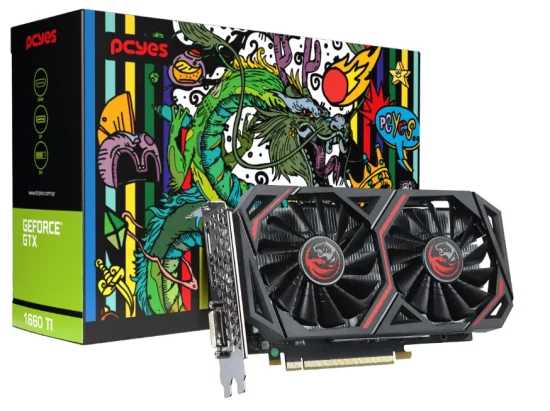Placa De Vdeo Nvidia Geforce Gtx 1660 Ti 6Gb Gddr6 192Bits Preto Pcyes Pvgtx1660Ti6Gbpt