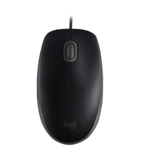 Mouse com fio USB Logitech M110 com Clique Silencioso, Design Ambidestro e Facilidade Plug and Play, Preto - 910-006756