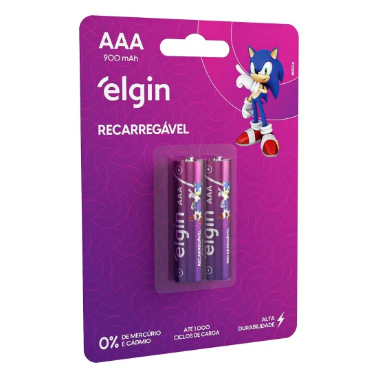 Pilha Recarregvel  Elgin AAA 900Mah C/2