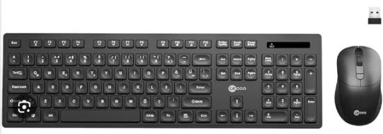 Kit Lecoo Kw201 - By Lenovo Teclado Membrana Abnt2 + Mouse ptico DPI 2400 - Preto