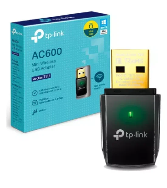 Adaptador Wireless TP-Link USB 2.0 AC600 Archer T2U
