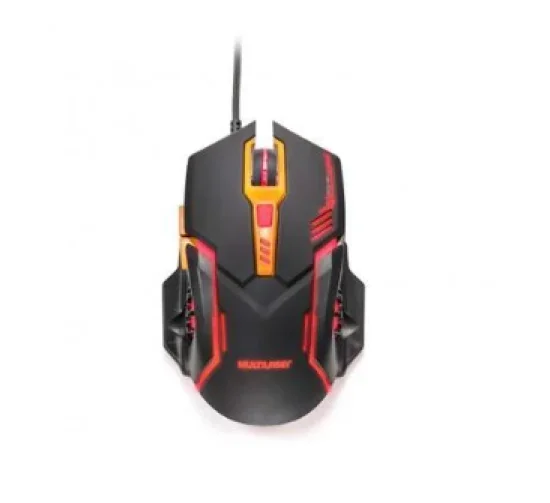 Mouse Gamer, Dpi 2400, Multi, Preto e Laranja - MO270