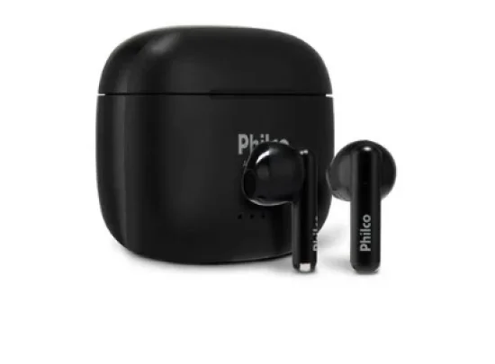 Fone de Ouvido Philco PFI200P Air Beats, At 28hr de Bateria, Bluetooth 5.3, IPX4, Preto - PFI200P