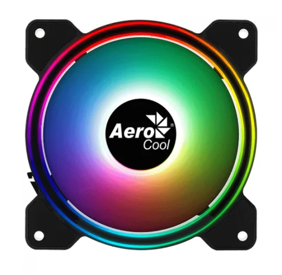 Cooler FAN AEROCOOL Saturn 12F, 120x120x25mm, ARGB, Preto - 73852