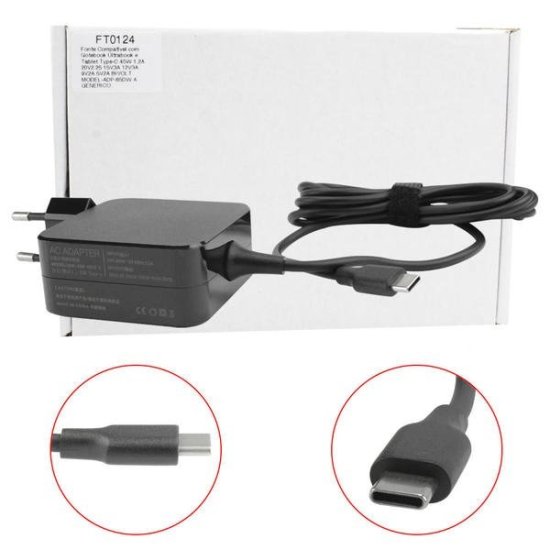 Fonte Compat�vel com Notebook Ultrabook e Tablet USB-C 45W 1.2A 20V2.25 15V3A 12V3A 9V2A 5V2A DY-TPC-45
