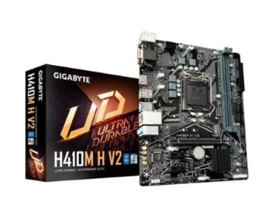Placa-Me Gigabyte H410M H V2, Intel, Micro ATX, DDR4, Preto - H410M H V2