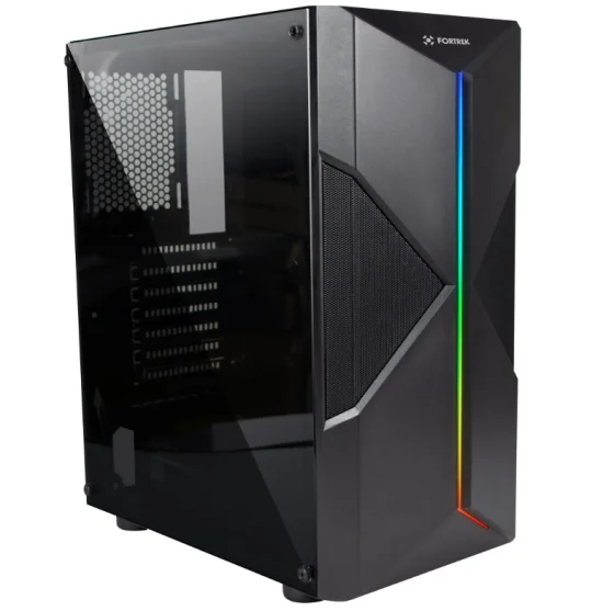 Gabinete Gamer Fortrek Holt Mid Tower RGB Preto