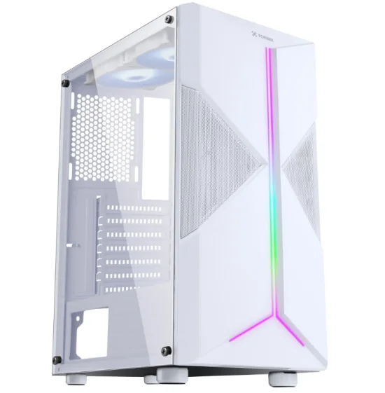 Gabinete Gamer Fortrek Holt Mid Tower RGB Branco