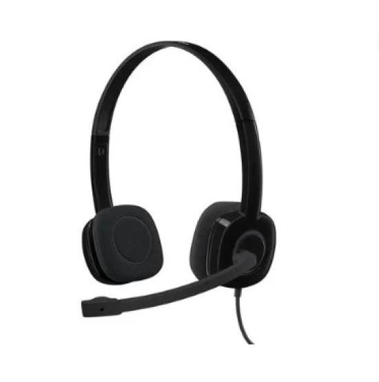 Headset com fio Logitech H151 com Microfone com Redu��o de Ru�do e Conex�o 3,5mm - 981-000587